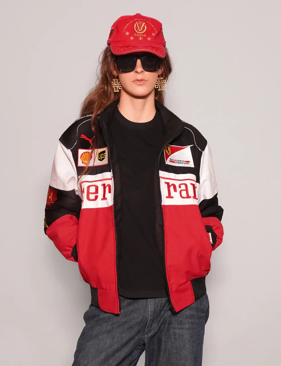 Stylefizz Ferrari Style Tri-Color Jacket – High-Speed Streetwear