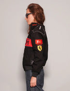 Stylefizz Black Grand Prix Racing Jacket – Ferrari-Inspired Design