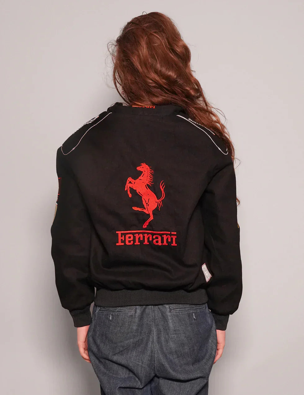Stylefizz Black Grand Prix Racing Jacket – Ferrari-Inspired Design