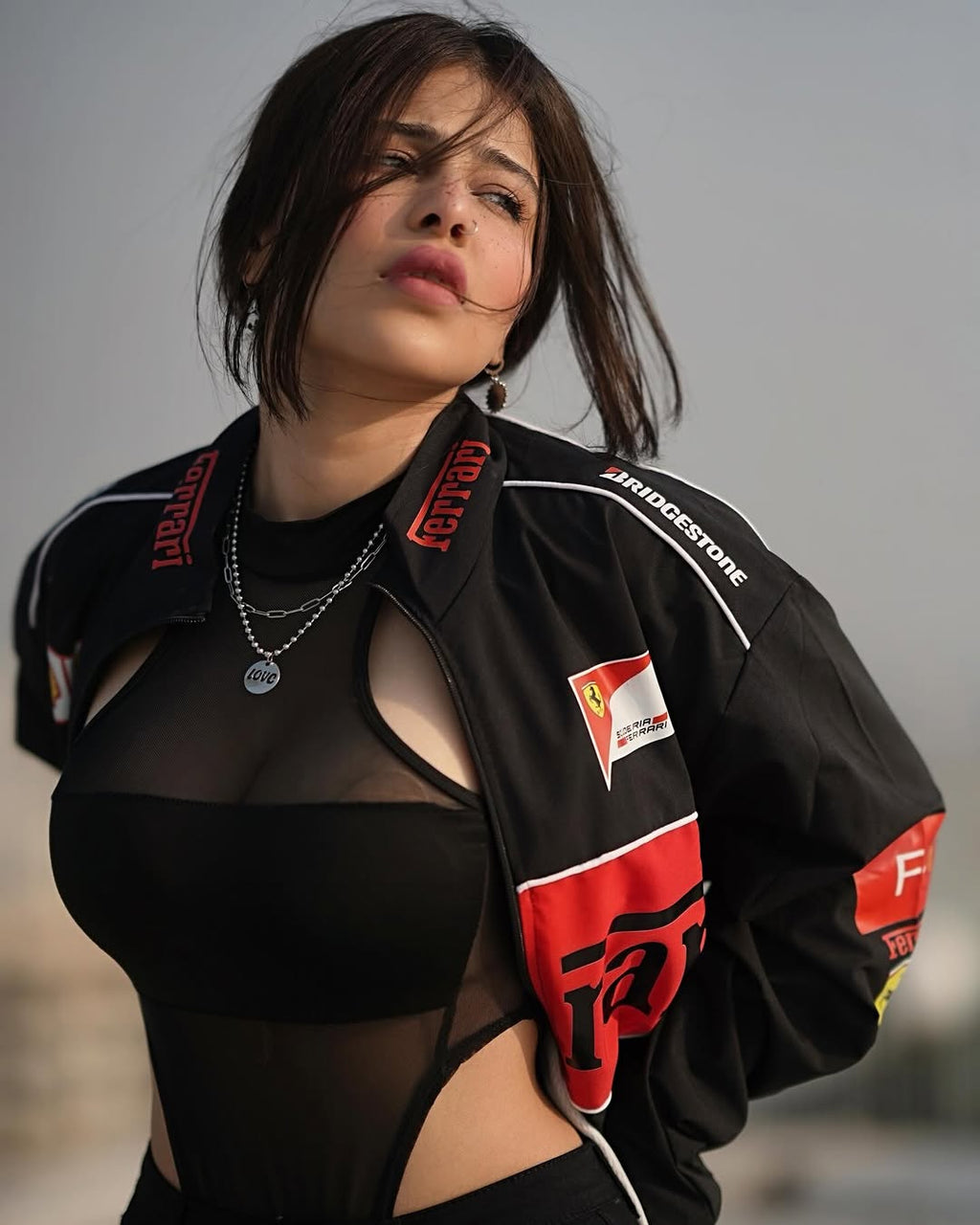 Black Ferrari-Inspired Racing Jacket – Stylefizz Performance Series
