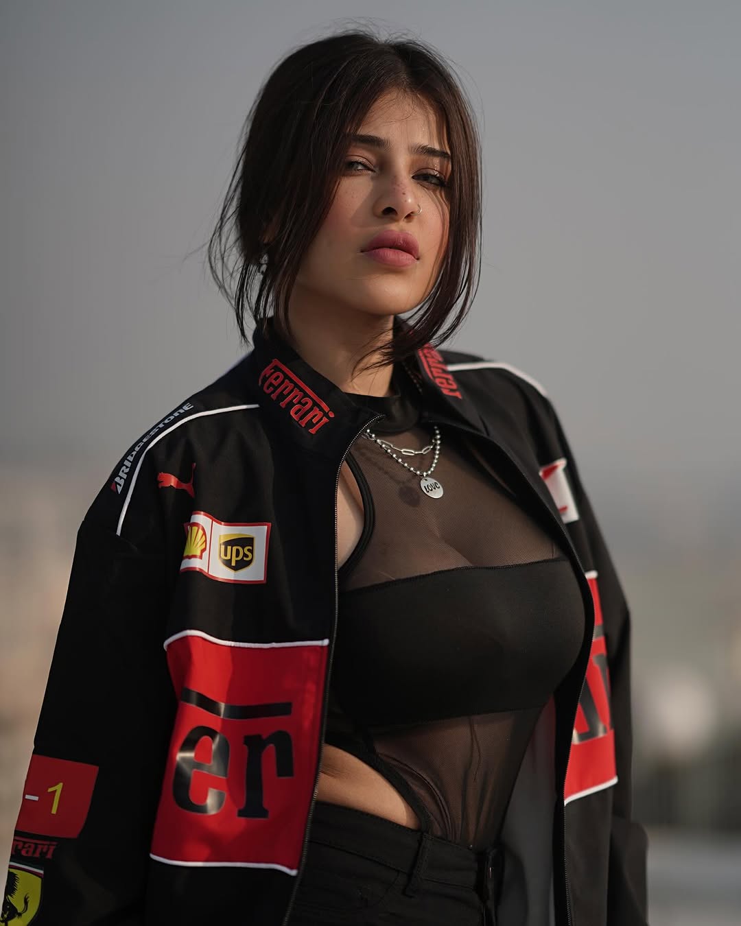 Black Ferrari-Inspired Racing Jacket – Stylefizz Performance Series