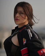 Black Ferrari-Inspired Racing Jacket – Stylefizz Performance Series