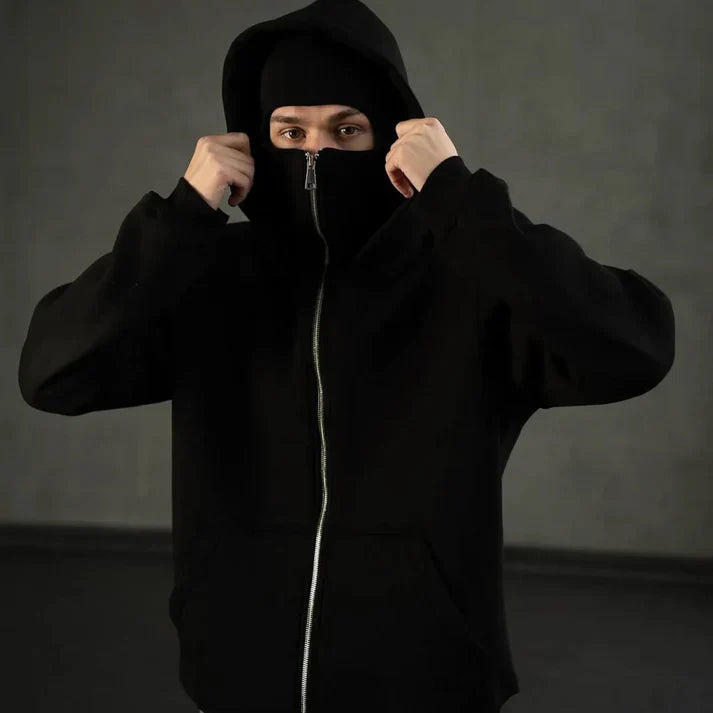 Black Balaclava Hoodie – Stylefizz Stealth Comfort Edition