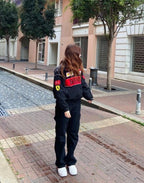Black Ferrari Racing Jacket – Stylefizz Street Performance Edition
