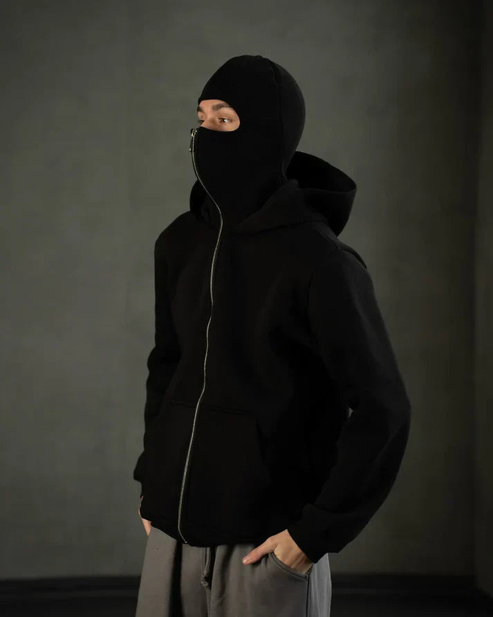 Black Balaclava Hoodie – Stylefizz Stealth Comfort Edition